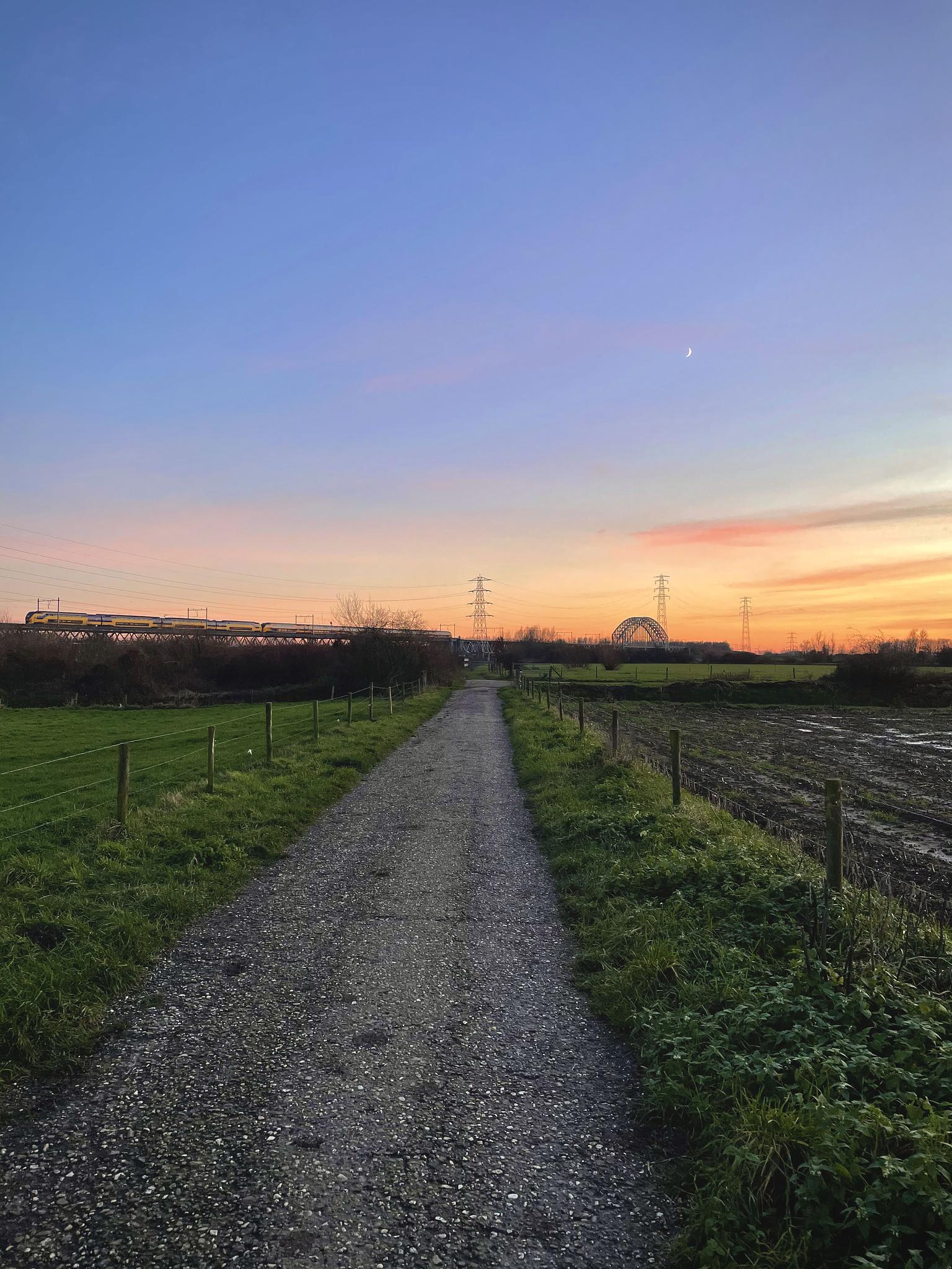Netherlands | Train at sunset